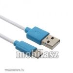 PINZUN 2A adatatátviteli kábel / USB töltő - USB / USB Type-C, 1m, 10W - KÉK fotó