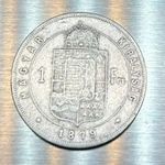 Ezüst - Ferencz József 1 Forint 1879 K-B Körmöcbánya 1Ft NMÁ #681 fotó