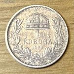 Ezüst - Ferencz József 1 Korona 1893 K-B Körmöcbánya 1Ft NMÁ! #545 fotó