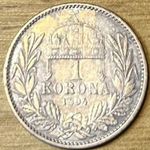 Ezüst - Ferencz József 1 Korona 1894 K-B Körmöcbánya 1Ft NMÁ! #542 fotó