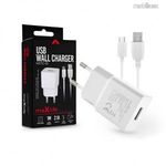 MAXLIFE hálózati töltő USB aljzattal - FEHÉR - 5V/2, 1A, 10W + 1m microUSB töltő kábel - MXTC-01 fotó