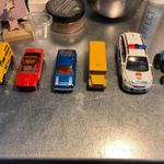 6db Matchbox BMW Cabrio, SchoolBus, Trakor, Majorette Land Rover, Ford Sierra, BBurago Ford Focus NMA fotó