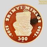 1966 Zrínyi arany 500 forint pfroof like fotó