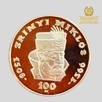 1966 Zrínyi arany 100 forint pfroof like fotó