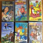 6 db vhs video kazetta magyar mesefilm Pom pom meséi Pocahontas Timon és Pumpa stb egyben fotó