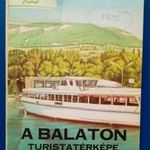 BALATON TURISTATÉRKÉPE 1986 (színes, hátoldalán 12 parti teleülés térképe) fotó