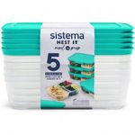 Sistema Meal Prep NEST IT Műanyag ételtároló készlet 1, 19L (5 db) (59175) fotó