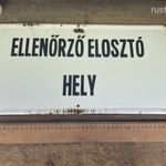 -AS178- Bezárt Laktanyából Származó Zománctábla Ellenőrző Elosztó Hely 50x25 cm fotó