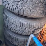 Használt téli gumi felnivel 6, 5x15 furatok 4x108, 65.1mm, ET27 Peugot/Citroen acélfelni + ö.téligumi fotó