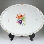 1G816 Régi hatalmas Meisseni porcelán húsostál pecsenyetál 33 x 47 cm fotó