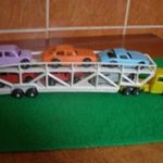 TRAFIKÁRÚ TRAILER MAGYAR1970 AUTÓ SZÁLLÍTÓ POPTOY BUDAPEST ISO GRIFO MINI CITROEN OLVASS fotó