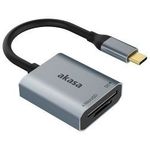 Akasa USB 3.2 Type-C Dual Card Reader Grey AK-CR-10BK Periféria Kártyaolvasó fotó