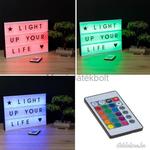 LED panel megvilágított RGB vezérlővel és betűkkel 30x4.55x22cm fotó