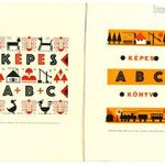 Tábor (Taupert) János (1890-1956), borító grafika, ABC képeskönyv, címlapja és előzéklapja, Bíró n fotó