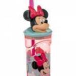 Minnie 3D műanyag szívószál pohár 360ml fotó