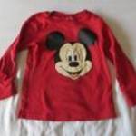 H&M piros hosszú ujjú póló 3-4 év 98 - 104 cm Mickey minta h: 36 cm mb: 56-70 cm fotó