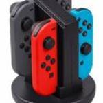 QWare Gaming Docking station, Nintendo Switch, Joy-Con, Fekete, Kontroller töltőállomás fotó