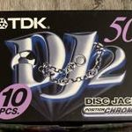 10 db TDK DJ2 50 krómos, type2 kazetta bontatlan dobozban SZÁMLÁVAL fotó