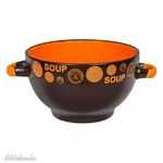 Leveses tál kerámia narancssárga - Soup 14 cm fotó