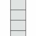 vidaXL ESG üveg és alumínium tolóajtó fémszerelvény-szettel 76x205 cm fotó