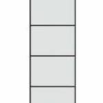 vidaXL ESG üveg és alumínium tolóajtó fémszerelvény-szettel 76x205 cm fotó