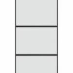 vidaXL tolóajtó vasalatokkal 102, 5x205 cm edzett üveg&Alumínium fotó