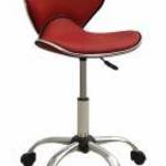 vidaXL 323679 Salon Spa Stool Wine Red Faux Leather fotó