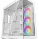 DeepCool Számítógépház - CH780 WH (fehér, ablakos, 3x140mm A-RGB ventilllátor, E-ATX, 4xUSB3.0) - DE fotó