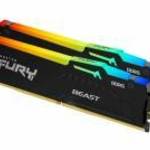 Kingston 64GB DDR5 6400MHz Kit(2x32GB) Fury Beast RGB Expo Black fotó