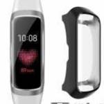 SAMSUNG Galaxy Fit e (SM-R375), Okosóra szilikon védőtok, előlapvédős, Fekete - ACCMOBILE fotó