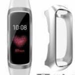 SAMSUNG Galaxy Fit e (SM-R375), Okosóra szilikon védőtok, előlapvédős, Ezüst - ACCMOBILE fotó