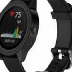 Okosóra szíj - FEKETE - 9.1 + 10.7 cm hosszú, 20mm széles - Vivomove HR / Garmin Vivoactive 3 / Appr fotó