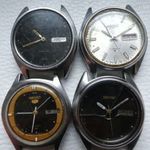 4db acél SEIKO Automatic a 70-es 80-as 90-es évekből! Alkatrésznek! fotó