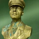 Erwin Rommel német tábornagy mellszobra - Sárgaréz Rommel büszt " A Sivatagi róka szobra " fotó