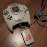 Sega Dreamcast kontroller + memória kártya fotó