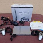 Playstation 2 Ps2 Slim konzol +kontroller+TV KÁBEL+Ac Kábel+8mb memória (Free Mcboot)+eredeti doboza fotó