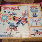 Retro seko 4 építő játék lego jellegű társasjáték szocreál kádár Csehszlovák fotó