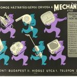 Villamosplakát: Elektromos háztartási gépek orvosa a Mechanika KTSZ, 1962 fotó