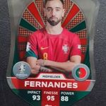 Bruno Fernandes Portugália Chrome Pro Elite Shield focis kártya Topps Match Attax UEFA Euro 2024 fotó