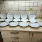 Alföldi porcelán barna csikos 16+1 db eladó! Alföldi porcelán csíkos tányér mélytányér 16db fotó