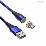 Akyga AK-USB-47 USB-A (m) / microUSB (m) magnetic 1m Blue fotó