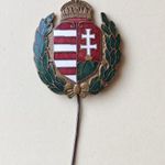 1924 Franciaország Párizs VIII. nyári olimpia címeres zománcos kitűző jelvény NMÁ fotó