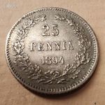 orosz megszállás Finnország 25 pennia 1894 1 Ft-ról EXTRA ÁLLAPOTBAN RITKA!!! fotó