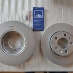 Új első féktárcsák + fékbetétek ATE 10696581 256mm, osztókör 100, VW Skoda AUDI SEAT 24.0122-151.1 fotó