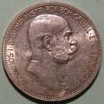 EZÜST 1 KORONA (osztrák tip.)1848- 1908 UNC fotó