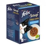 FELIX Soup Tender strips Halas válogatás szószban nedves macskaeledel falatkákkal 6x48g fotó