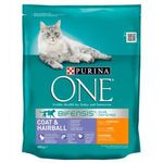 ONE COAT &HAIRBALL Csirkében és teljes kiőrlésű gabonákban gazdag száraz macskaeledel 800g fotó