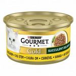 GOURMET GOLD Succulent Delights Csirkével nedves macskaeledel 85g fotó