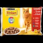 FRISKIES Szószban Csirkével/Marhával/Báránnyal/Kacsával nedves macskaeledel 4x85g fotó