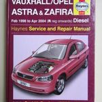 Opel Astra G és Zafira A dízel javítási könyv (1998-2004) Haynes fotó